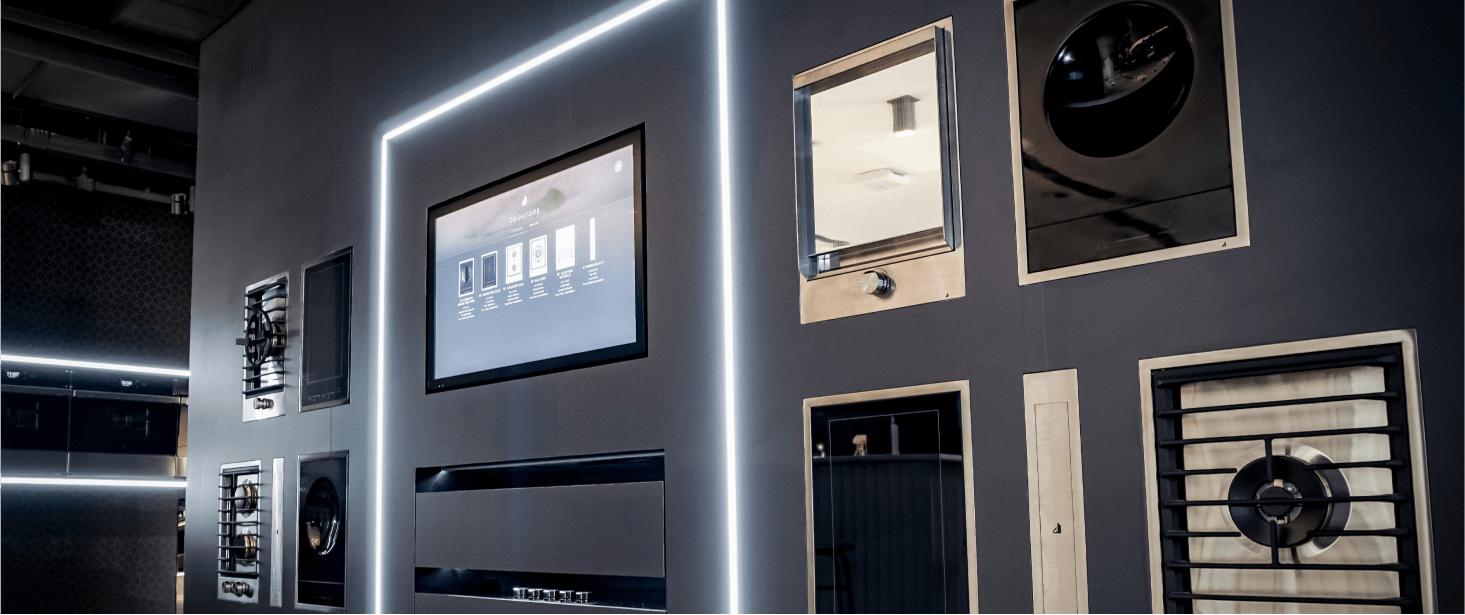 JennAir Cooktops in the JennAir New York Showroom.