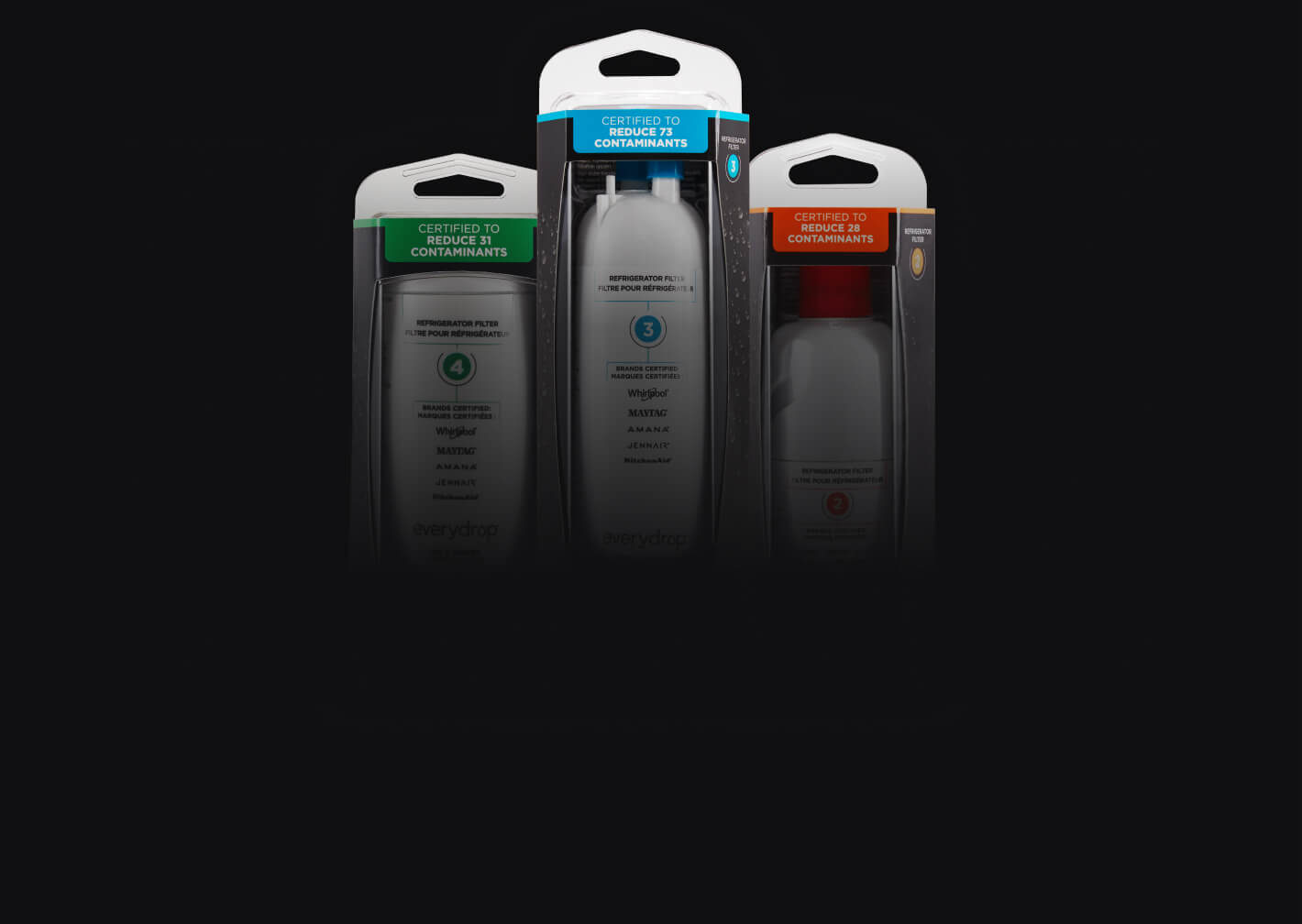 A selection of Everydrop® filters.