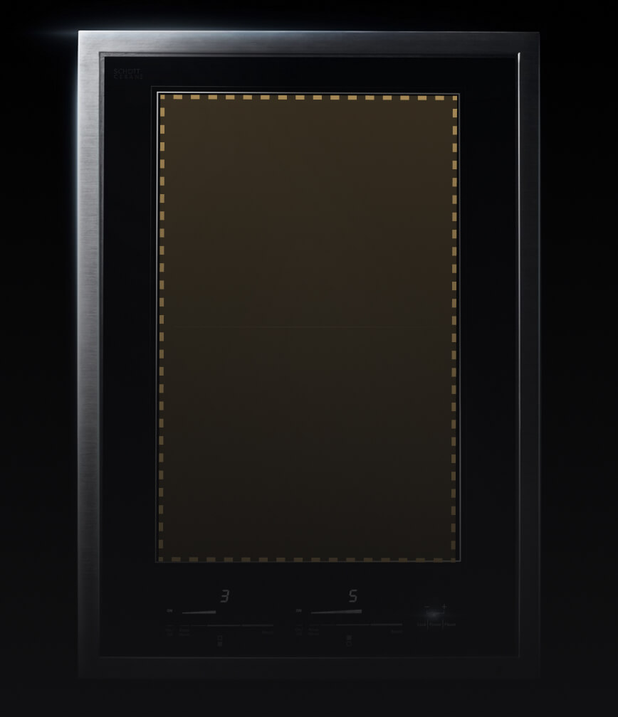 The Induction Flex Cooktop with a graphic showing the flex zone.