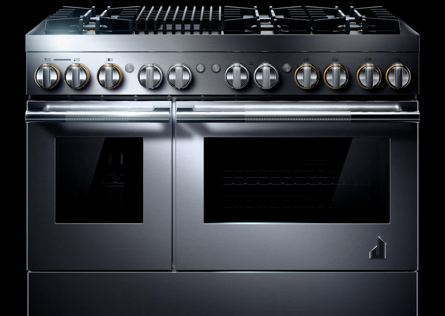 Une cuisinière de style professionnel RISE™ de 48 po avec un gril.