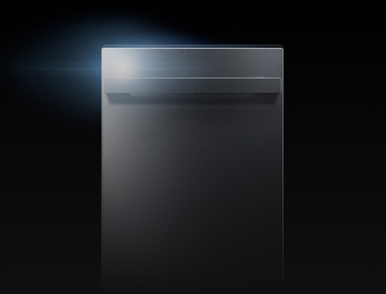 A JennAir® Trash Compactor equipped with a NOIR™ Design Panel Kit.