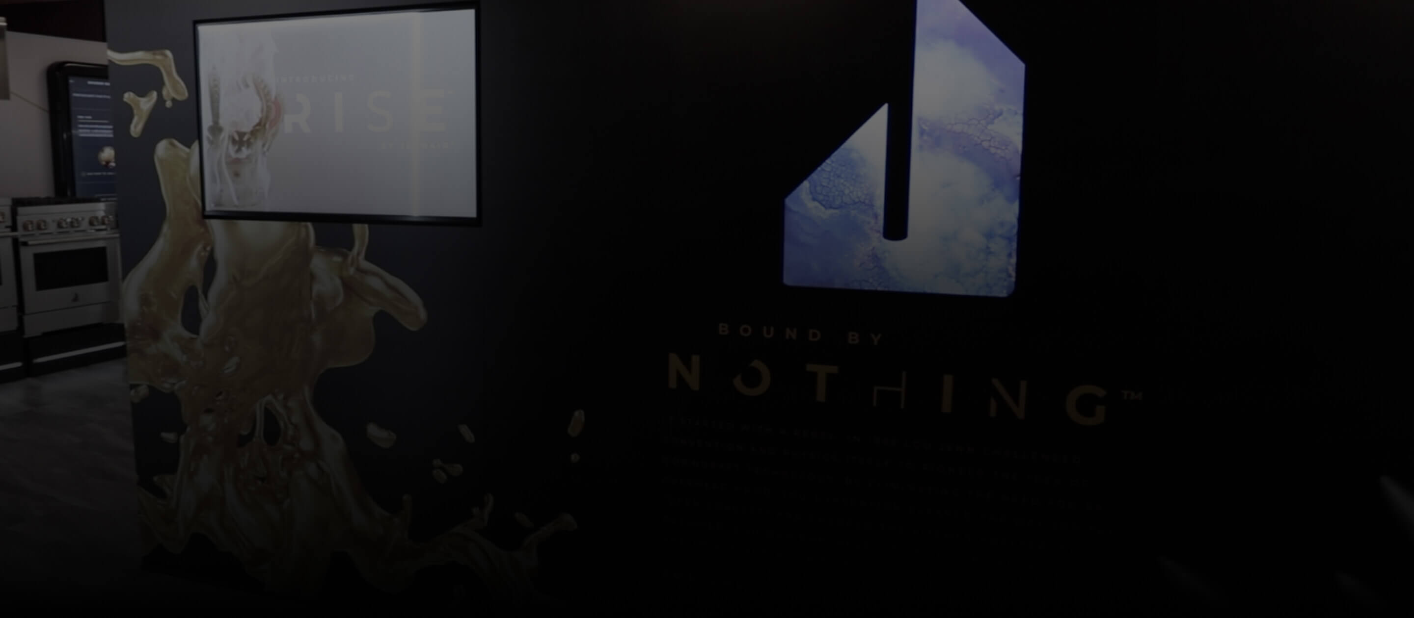 A RISE™ Design Expression Display at the JennAir Experience Showroom in New York City.