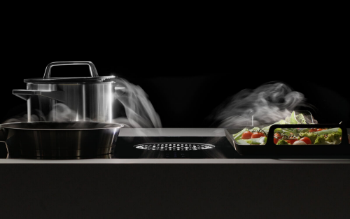 Découvrez la surface de cuisson à induction avec hotte intégrée nextgen de jennair®