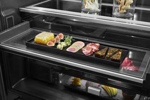 Adjustable, Clear Glass Shelves