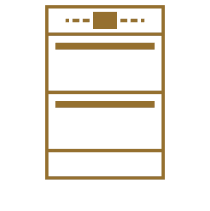 Icône d'un four encastré à micro-ondes combiné.