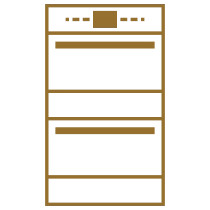 Icône d'un four encastré double.