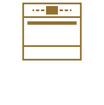 Icône d'un four encastré simple.