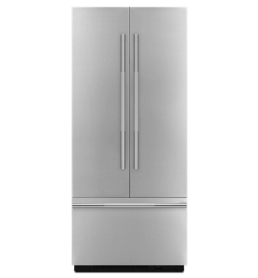 A JennAir® 42-inch Built-In French Door Refrigerator.