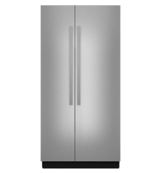 A 42-inch Built-In Side-By-Side Refrigerator.