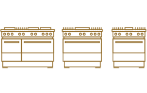 A series of three range icons.