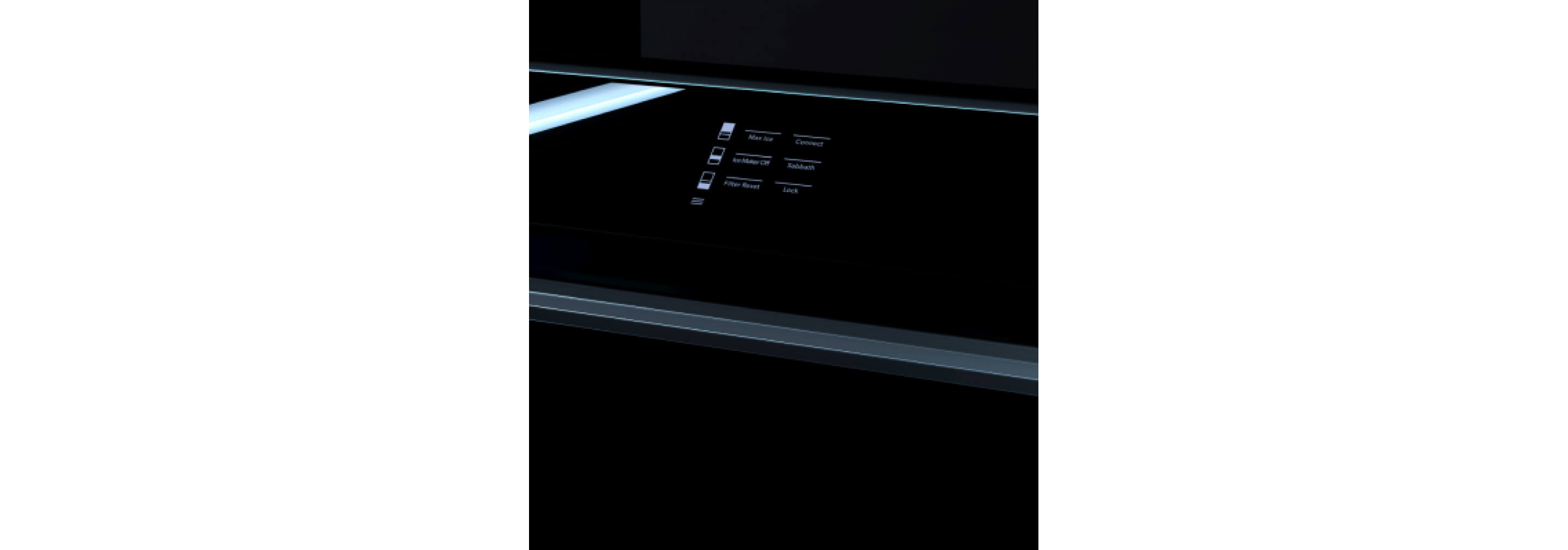 The waist-level emotive control panel.