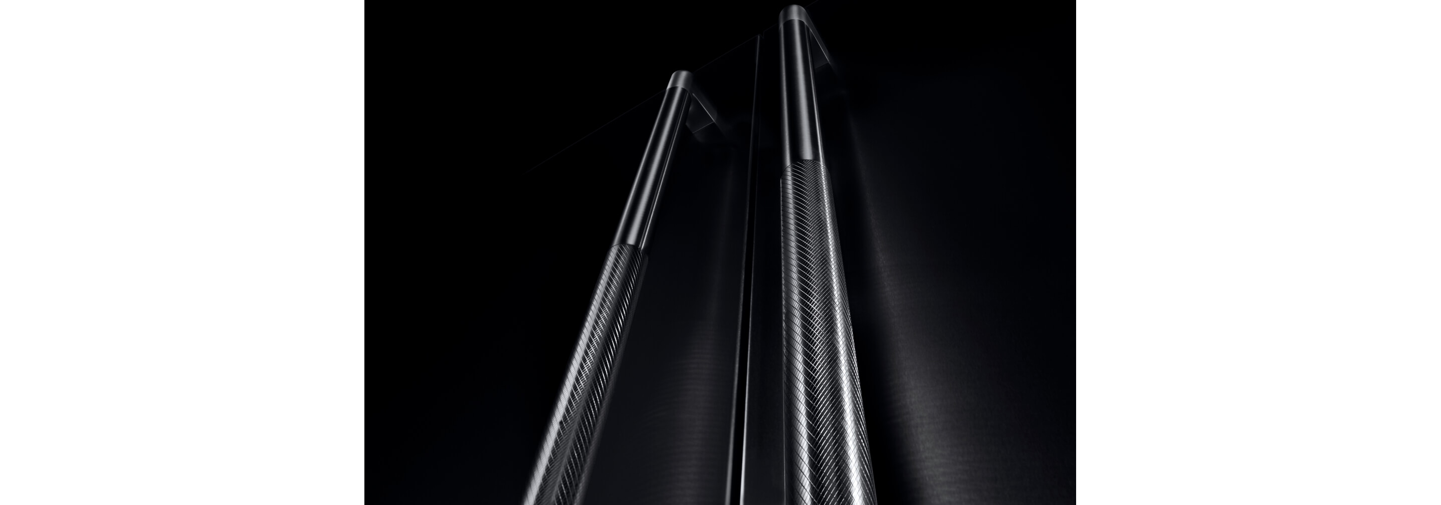 A close up of the handles on a RISE™ Design column pair.