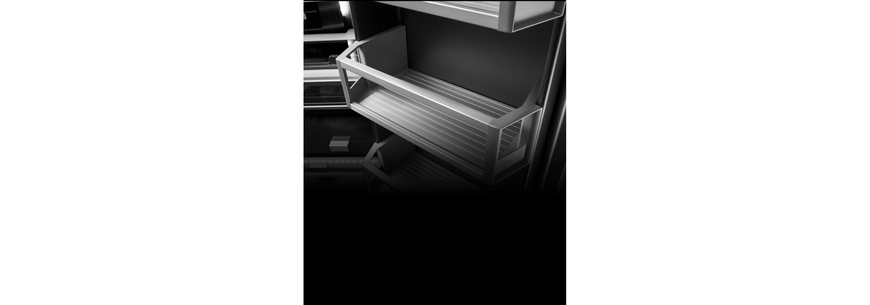 An adjustable refrigerator door bin 