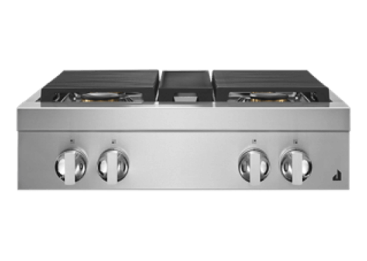 A 30" NOIR™ Design Gas Rangetop.