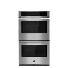 An open double wall oven from JennAir.