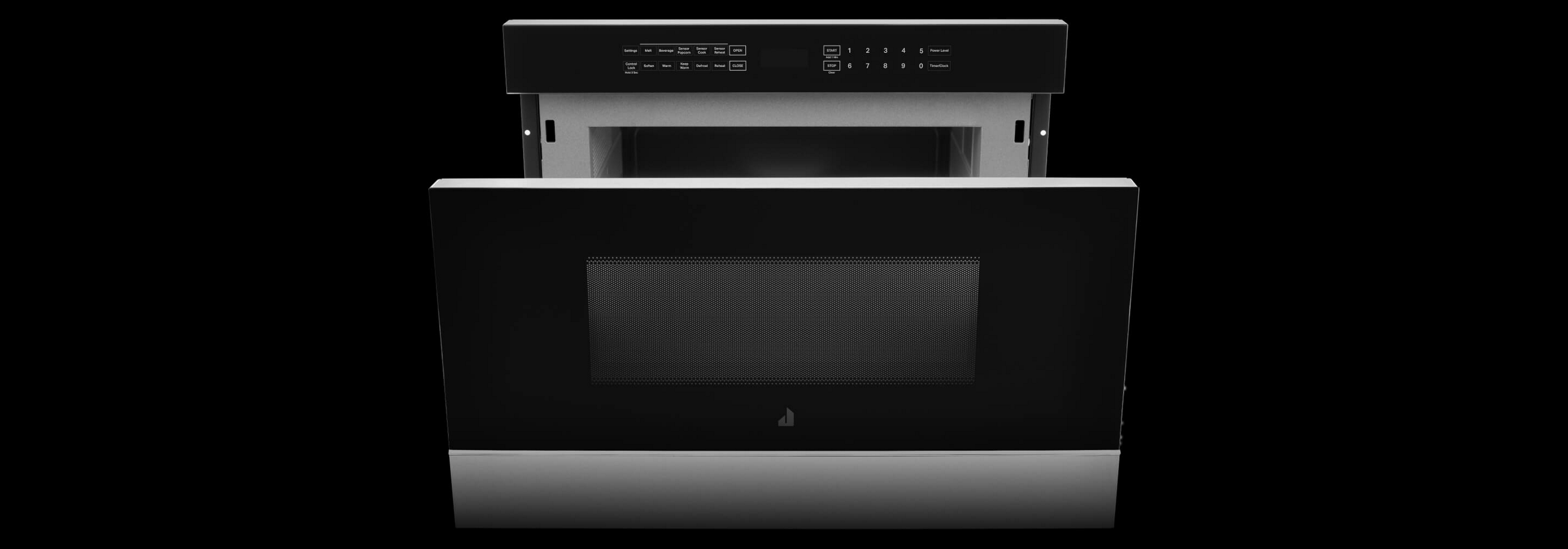 Un tiroir-four à micro-ondes JennAir® ouvert.