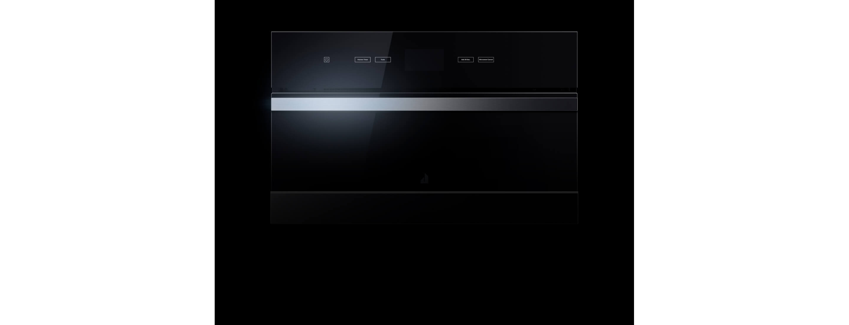Un four à micro-ondes encastré JennAir® de l’expression de design NOIR™