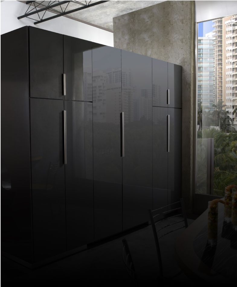 JennAir[®] built-in refrigerators installed with custom full-height panels.