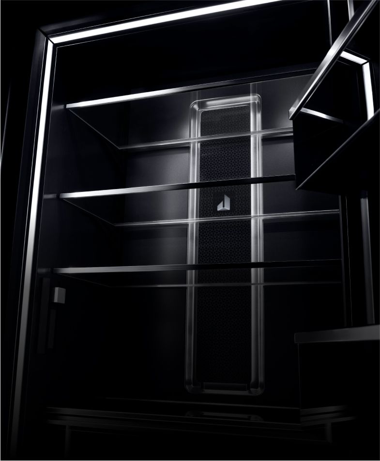 The rich black Obsidian Interior of a JennAir[®] Column.