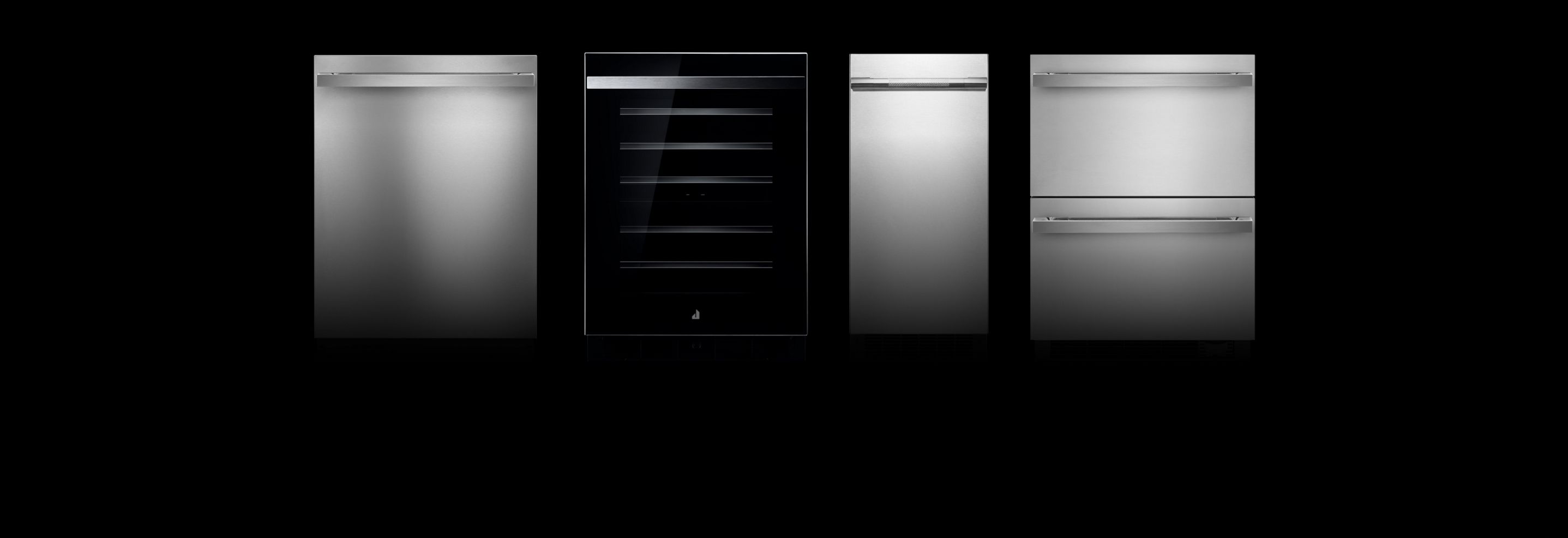JennAir® undercounter refrigeration products lined up.