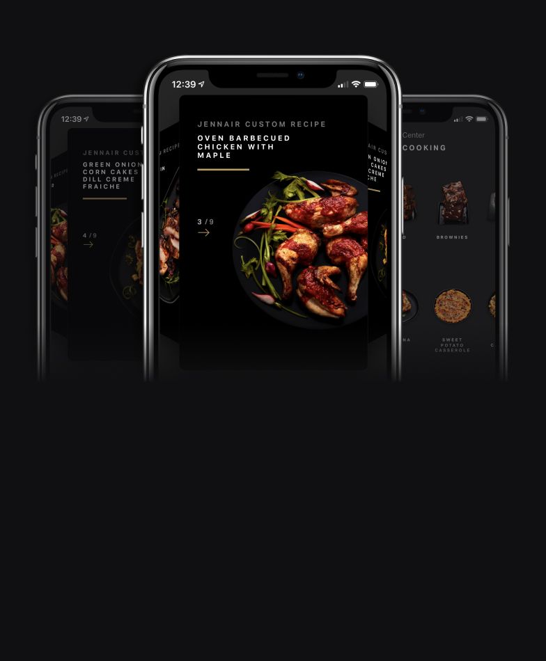 Recettes du centre culinaire sur l’application JennAir®