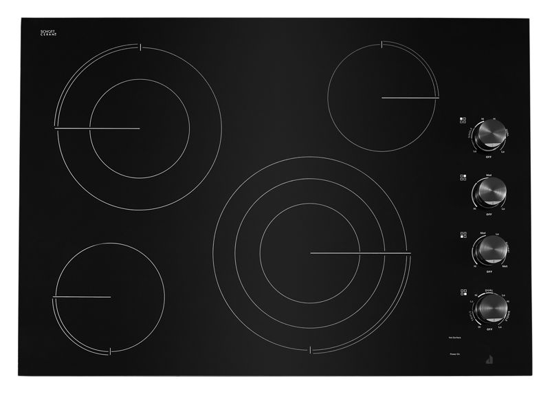 30" Oblivion Glass Radiant Cooktop with Halo-Effect Knobs