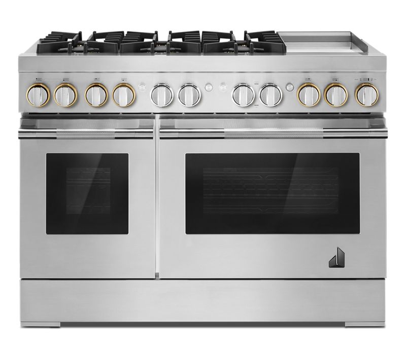 48" RISE Dual-Fuel Professional-Style Range with Chrome-Infused Griddle