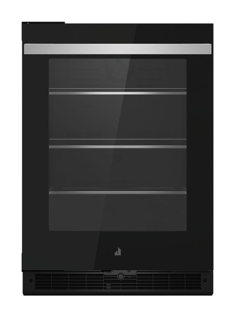 NOIR 24" Under Counter Glass Door Refrigerator, Right Swing