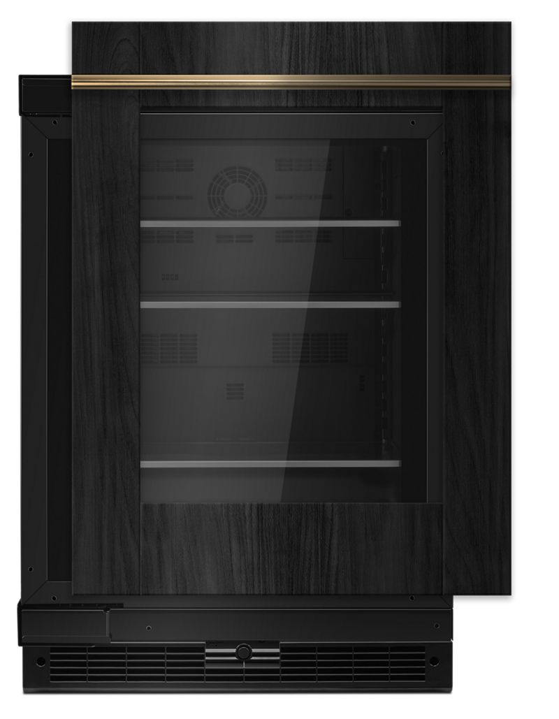 Panel-Ready 24" Under Counter Glass Door Refrigerator, Left Swing