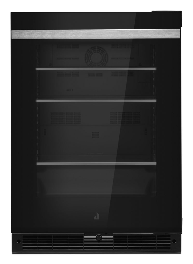 NOIR 24" Under Counter Glass Door Refrigerator, Right Swing